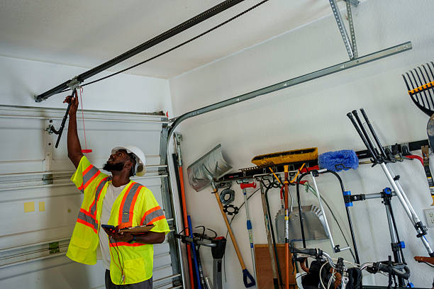 Professional Garage Door Roller Replacement technician working in Bath, PA
